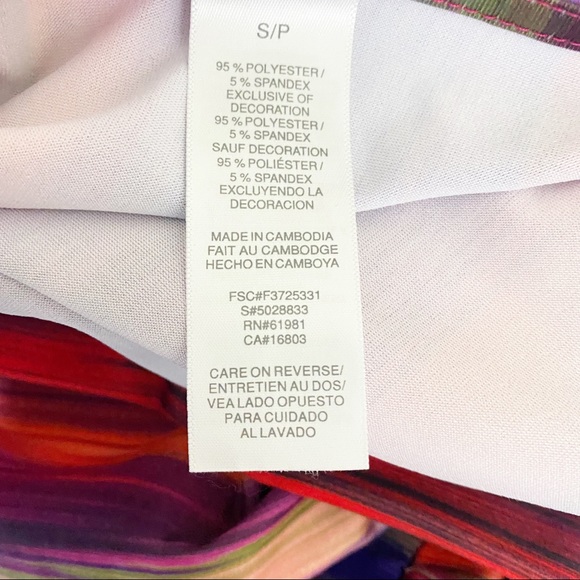 💋3/$20💋 Avon Colorful Sleeveless V-Neck Blouse Boho Blouse - Picture 7 of 7